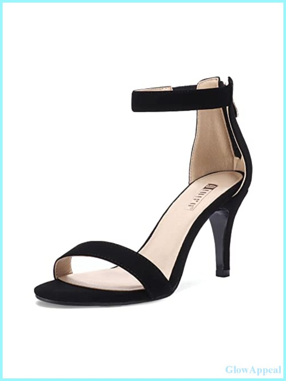 Women's 3 Inch Kitten Heel Ankle Strap Heeled Sandals